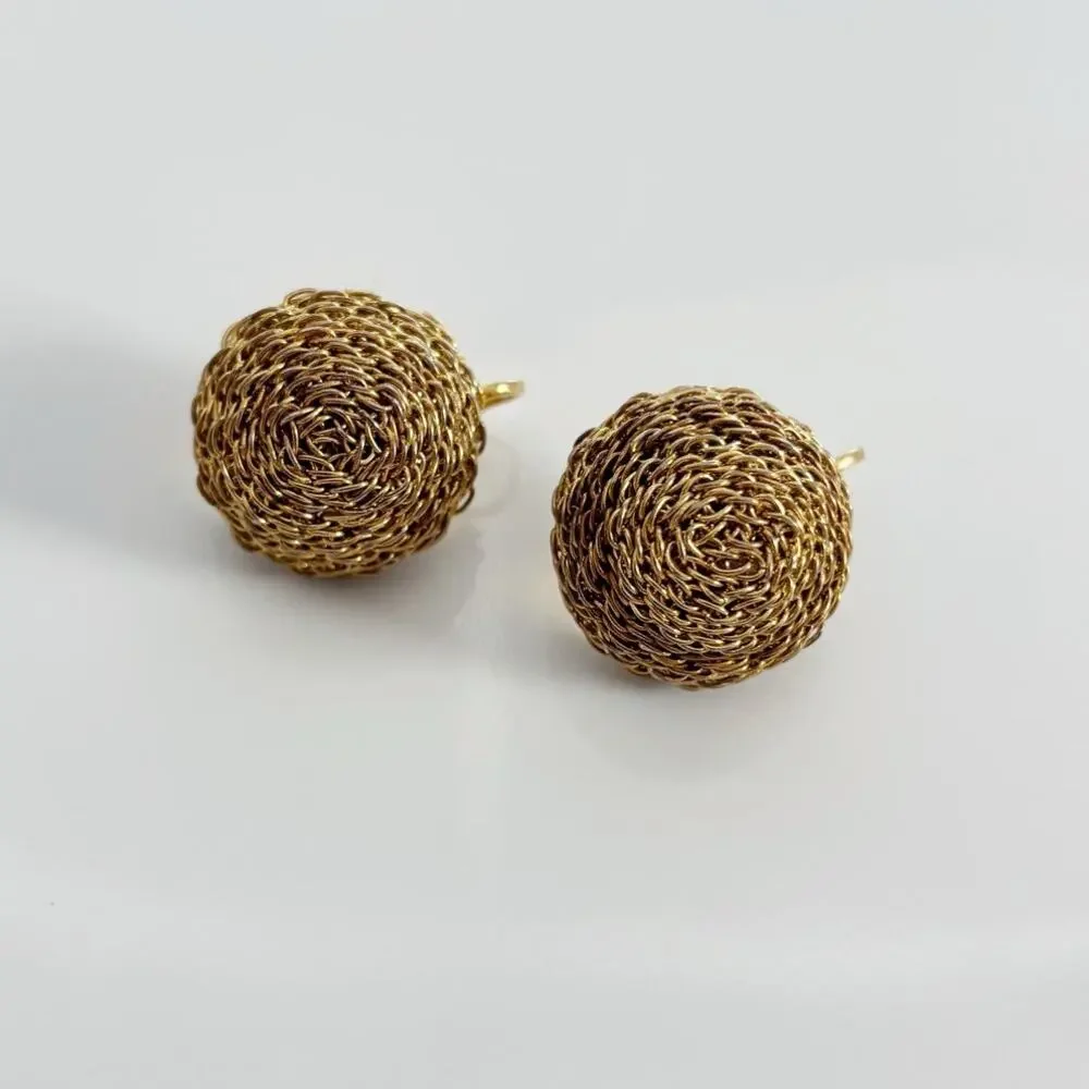 Vintage Clip On Earring Trio Set Gold